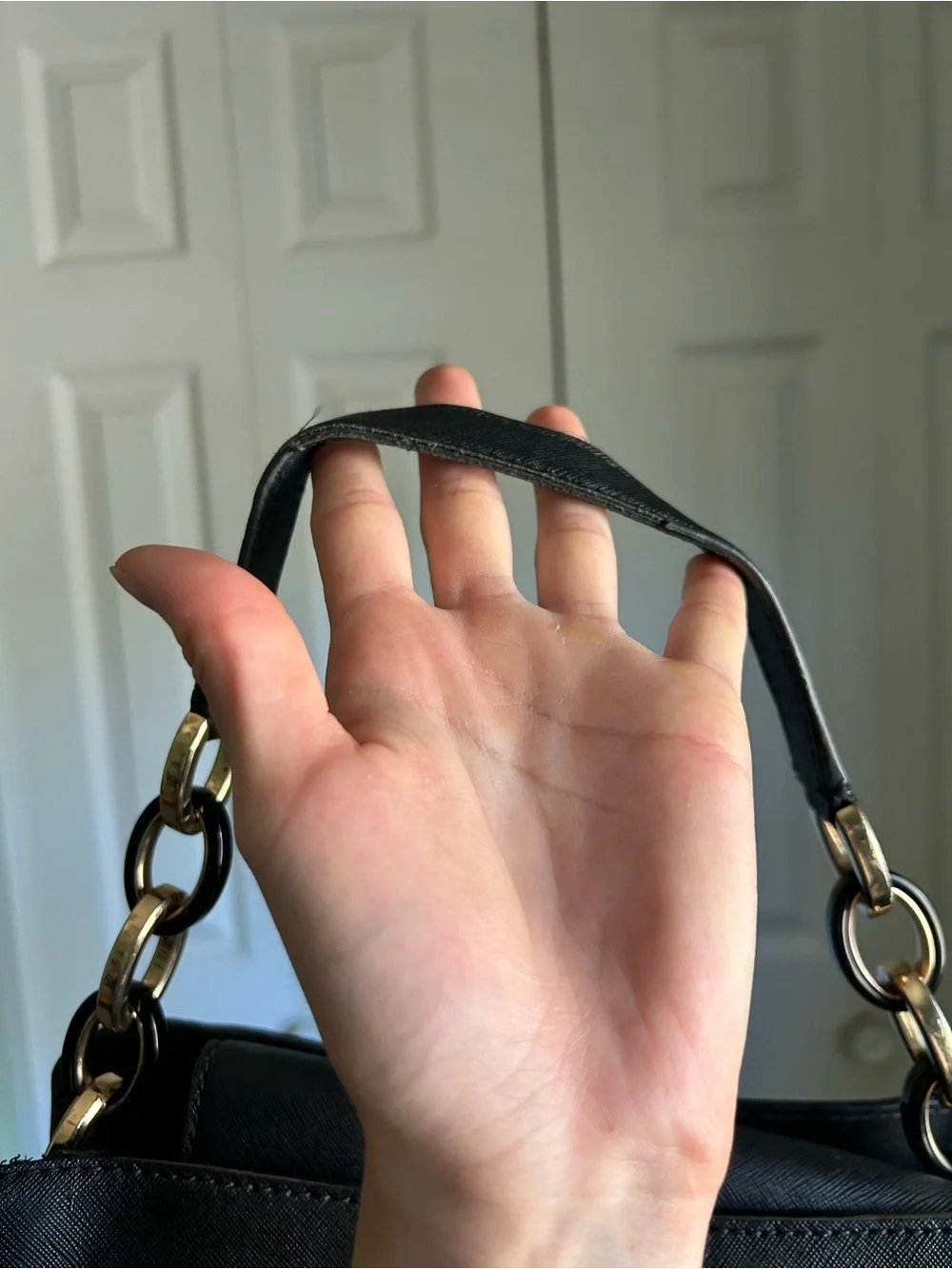 Michael Kors Portia Black Saffiano Leather Shoulder Bag